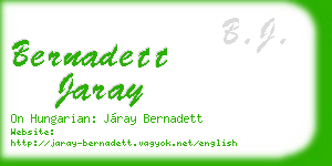 bernadett jaray business card