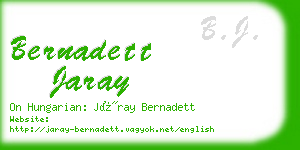 bernadett jaray business card